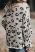 'Faryn' Grey Printed Oversize Knit T-Shirt - Celes Fashion